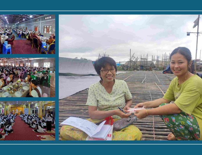 ဆွမ်းအလှူတော် – မသဲညှာအေး မိသားစုမှ ၄၂ကြိမ်မြောက် တရားစခန်းအတွက်