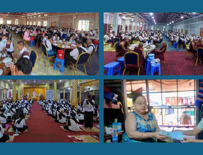 ဦးကျော်နိုင်ထူး မိသားစုမှ မိဘများအား ရည်စူးဆွမ်းအလှူ